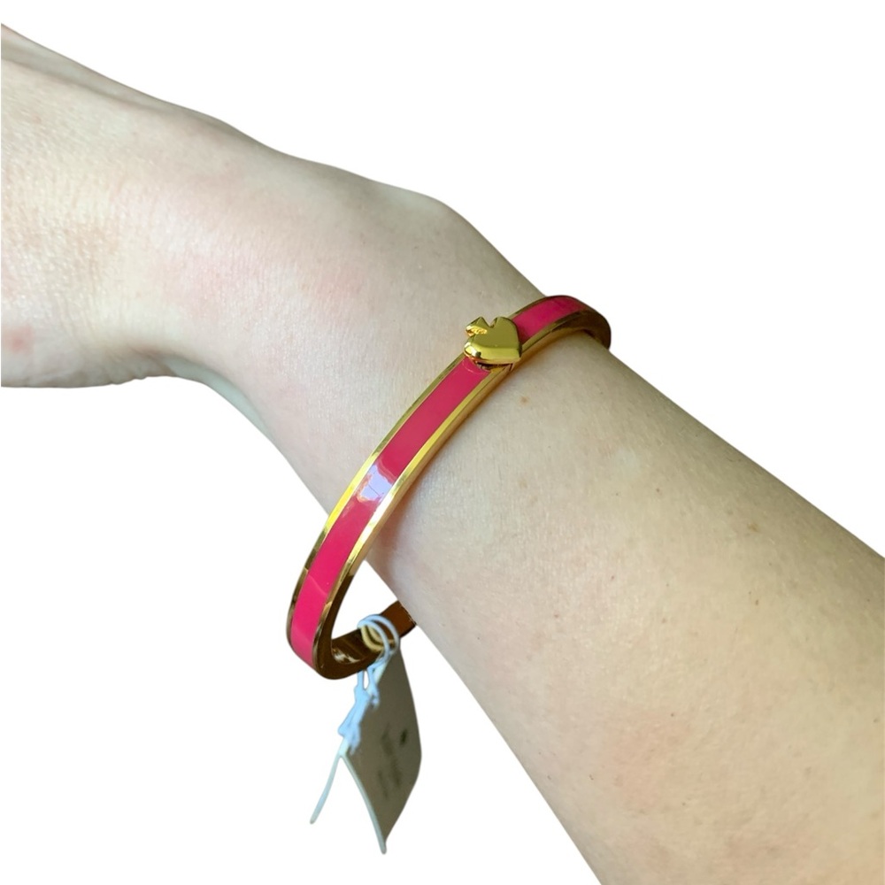 Kate Spade - Everyday Spade Pink and Gold Bangle - NWT - Picture 2 of 4